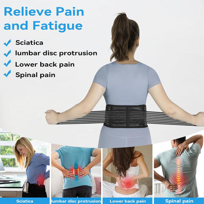 Back Support with Magnet, Tourmaline Back Braces for Lower Back Pain Relief