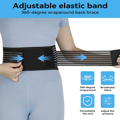 Back Support with Magnet, Tourmaline Back Braces for Lower Back Pain Relief