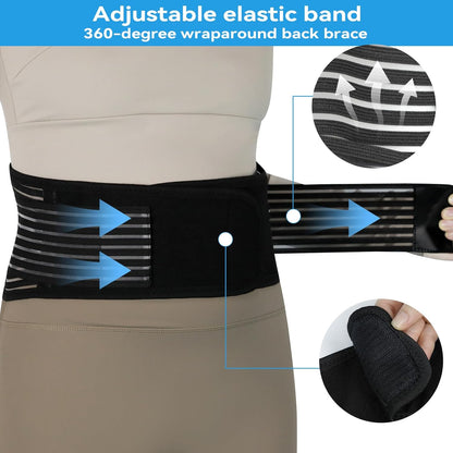 Back Support with Magnet, Tourmaline Back Braces for Lower Back Pain Relief